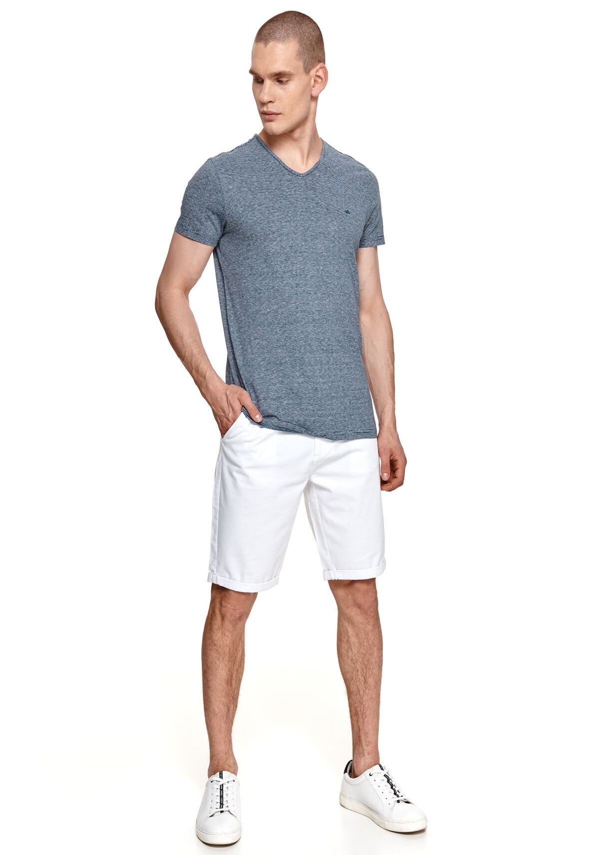 Tricou barbati, TOP SECRET, SPO5069, Albastru inchis