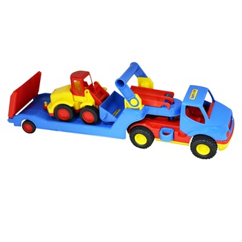 Camion cu platforma si excavator, Wader Camion cu platforma si excavator, Wader