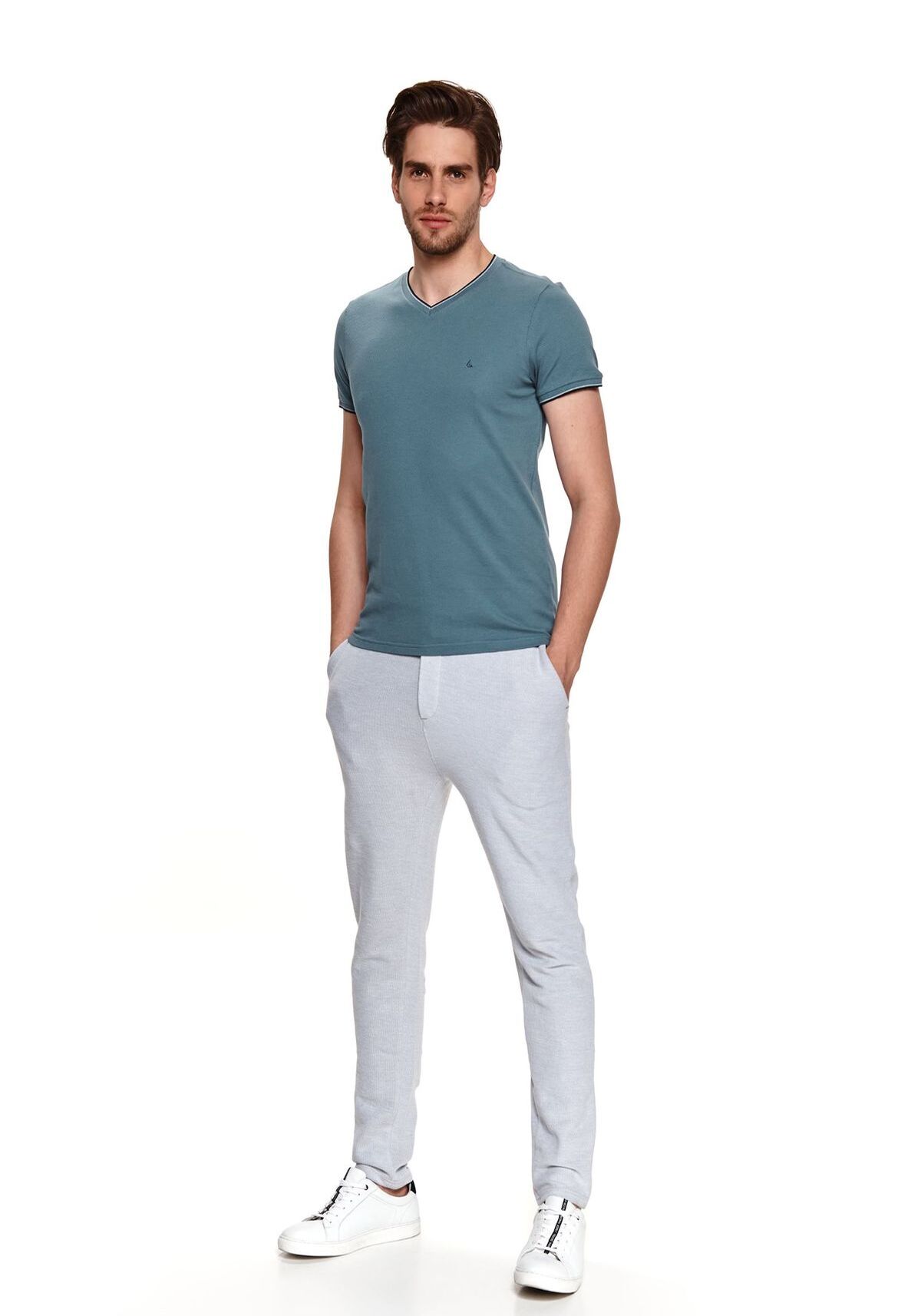 Tricou cu maneci scurte pentru barbati, TOP SECRET, SPO5016, Verde