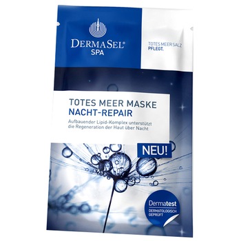 Masca pentru fata regeneranta de noapte Dermasel cu ulei de argan si avocado, 12 ml Masca pentru fata regeneranta de noapte Dermasel cu ulei de argan si avocado, 12 ml