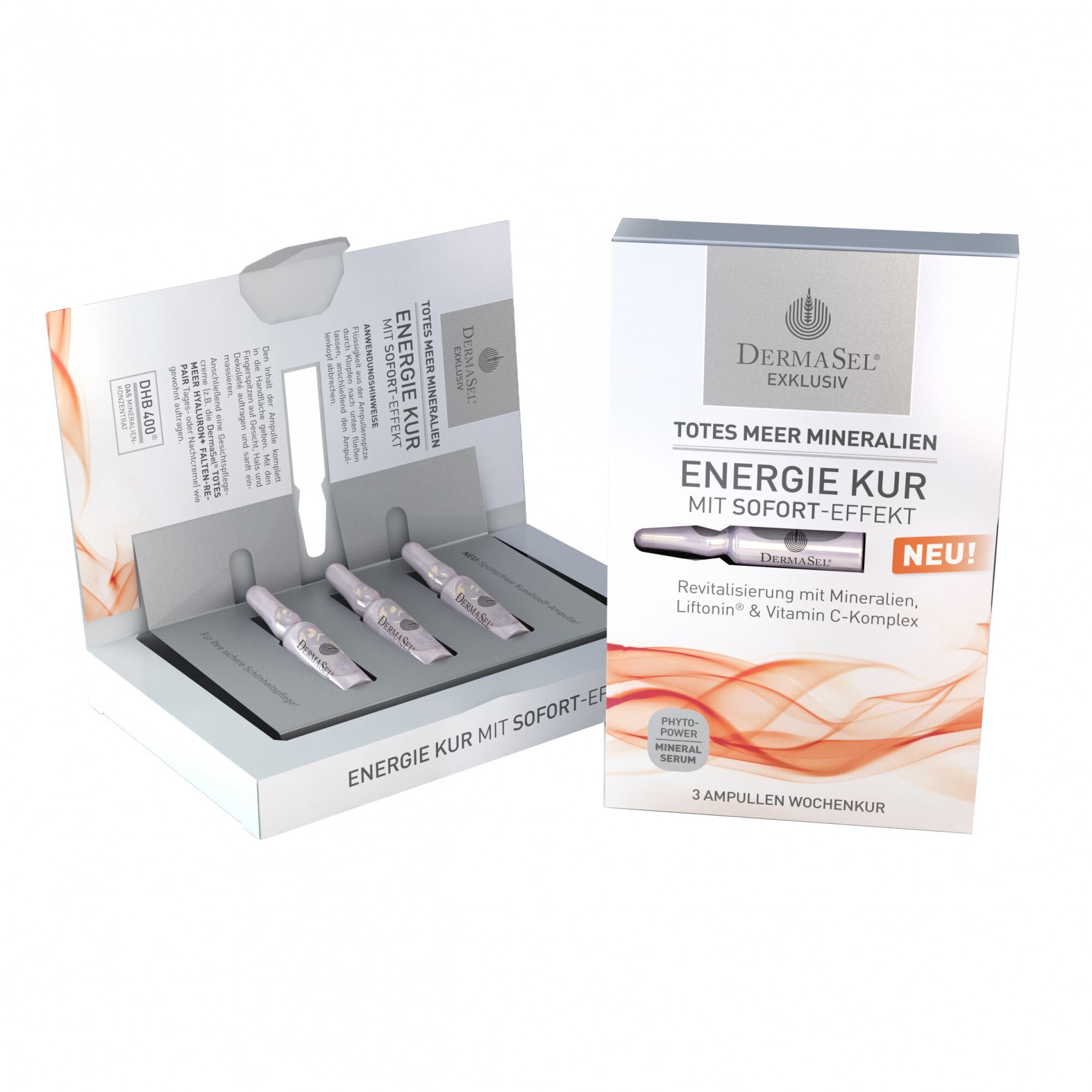 Tratament energizant Dermasel cu vitamina C, 3 x 1 ml