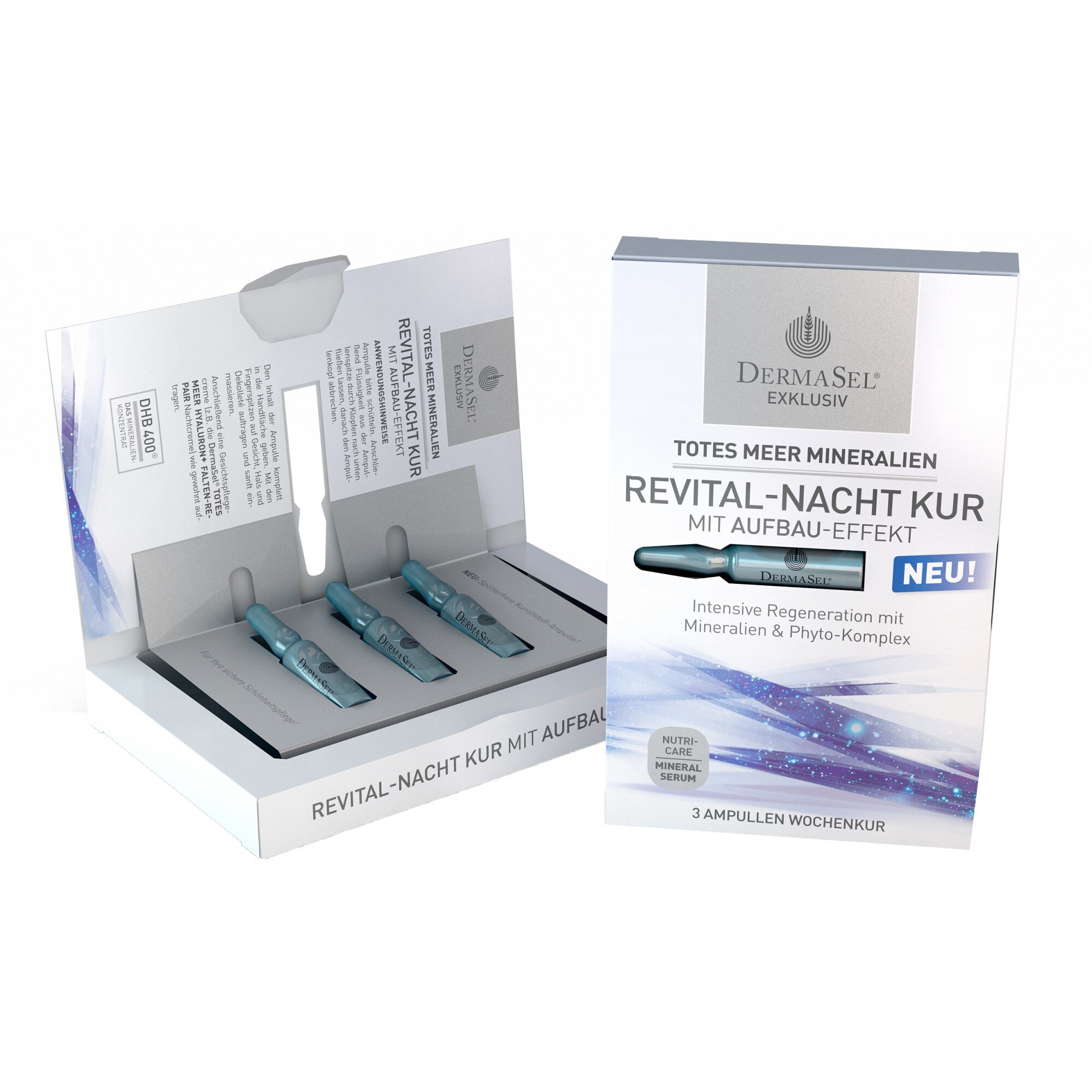 Tratament regenerant de noapte Dermasel, 3 x 1 ml