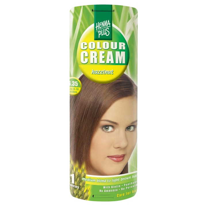 Crema Coloranta Hennaplus Hazelnut 6.35, 60 ml