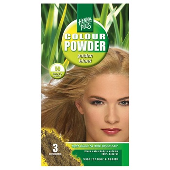 Pudra Hennaplus pentru vopsirea parului Golden Blond 50, 100 g Pudra Hennaplus pentru vopsirea parului Golden Blond 50, 100 g