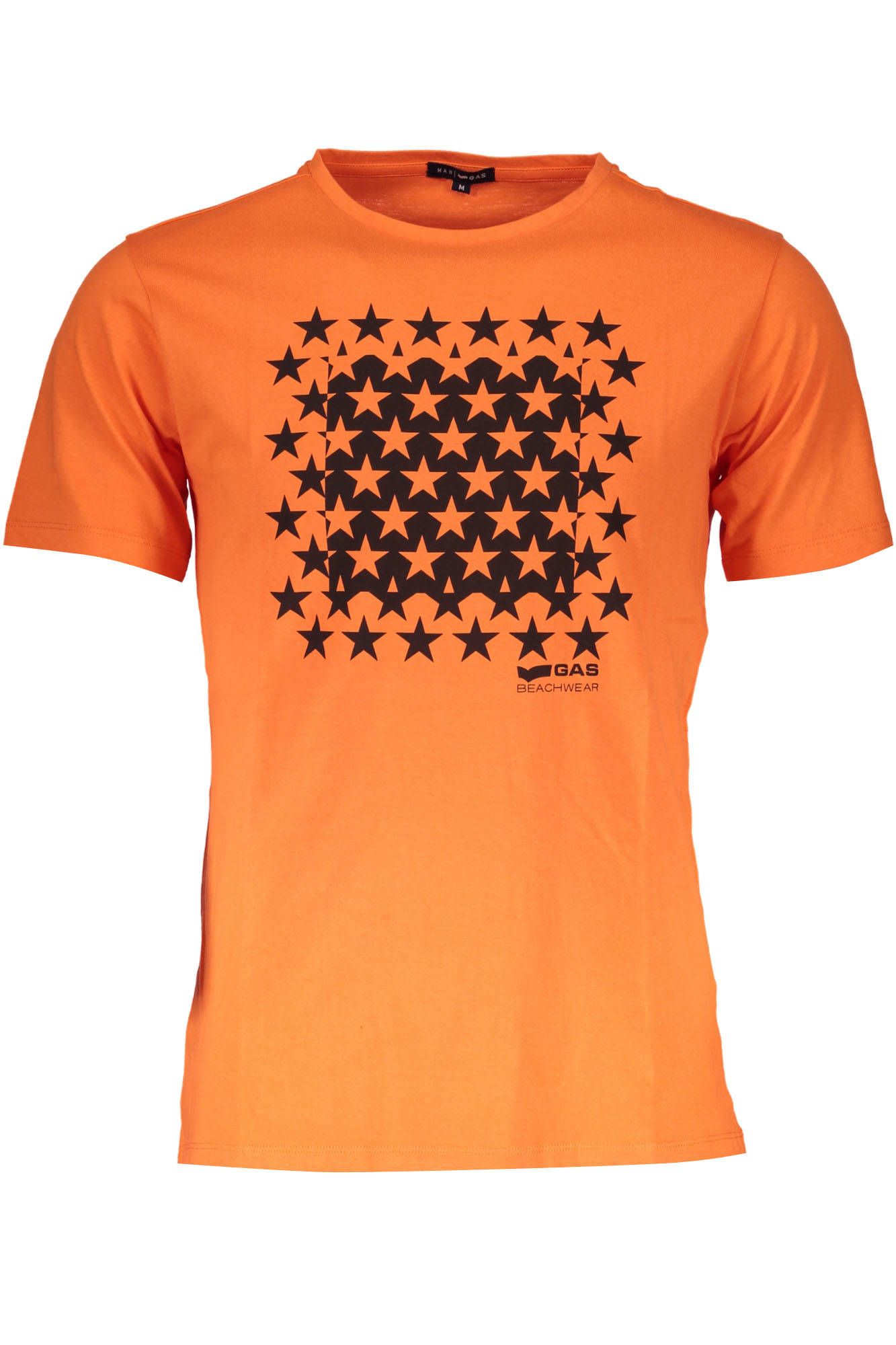 Tricou barbat, GAS, stars logo, portocaliu, Portocaliu
