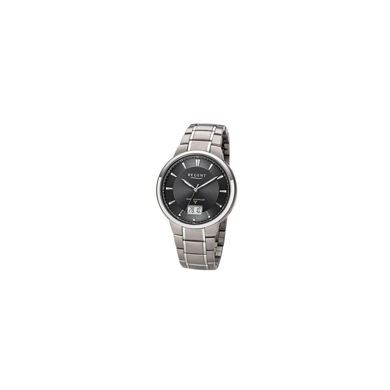 Ceas barbatesc Regent FR-269, Quartz, 40mm, 5ATM, Gri