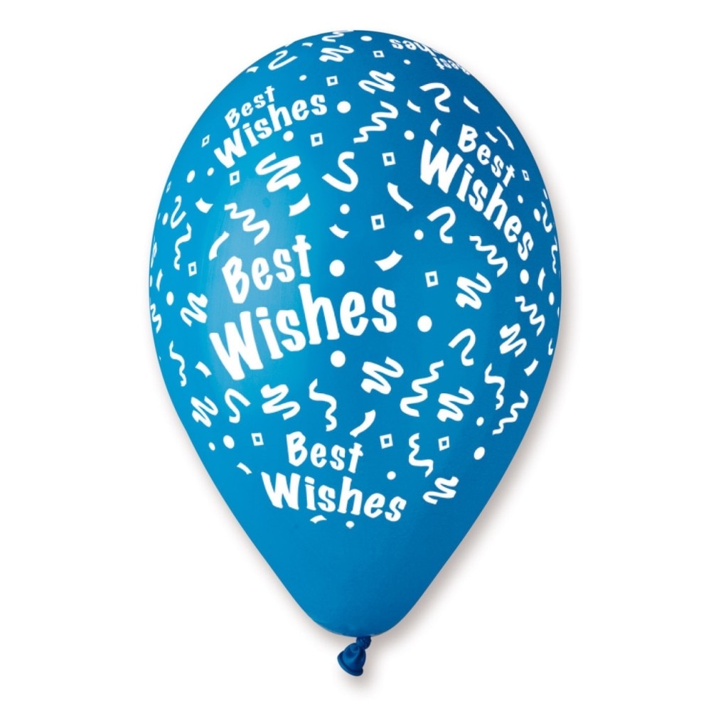 Baloane latex 30cm Best Wishes Asortate, Radar, set 5 buc