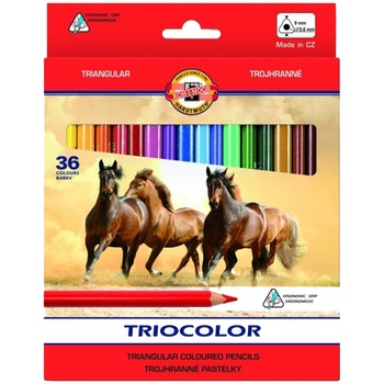 Creioane colorate Koh-I-Noor, TRIOCOLOR, 36 culori Creioane colorate Koh-I-Noor, TRIOCOLOR, 36 culori