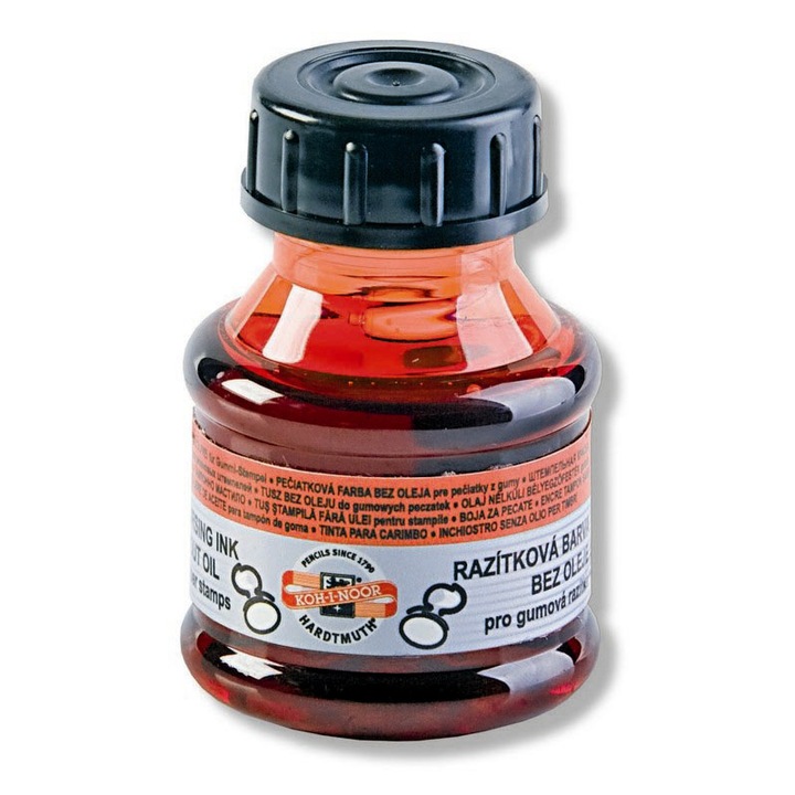 Tus Koh-I-Noor pentru stampile, fara ulei, 50 ml, Rosu