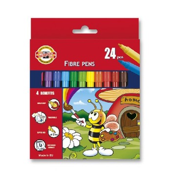 Set carioca Koh-I-Noor Bees, 24 culori Set carioca Koh-I-Noor Bees, 24 culori