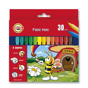 Set carioca Koh-I-Noor Bees, 30 culori Set carioca Koh-I-Noor Bees, 30 culori