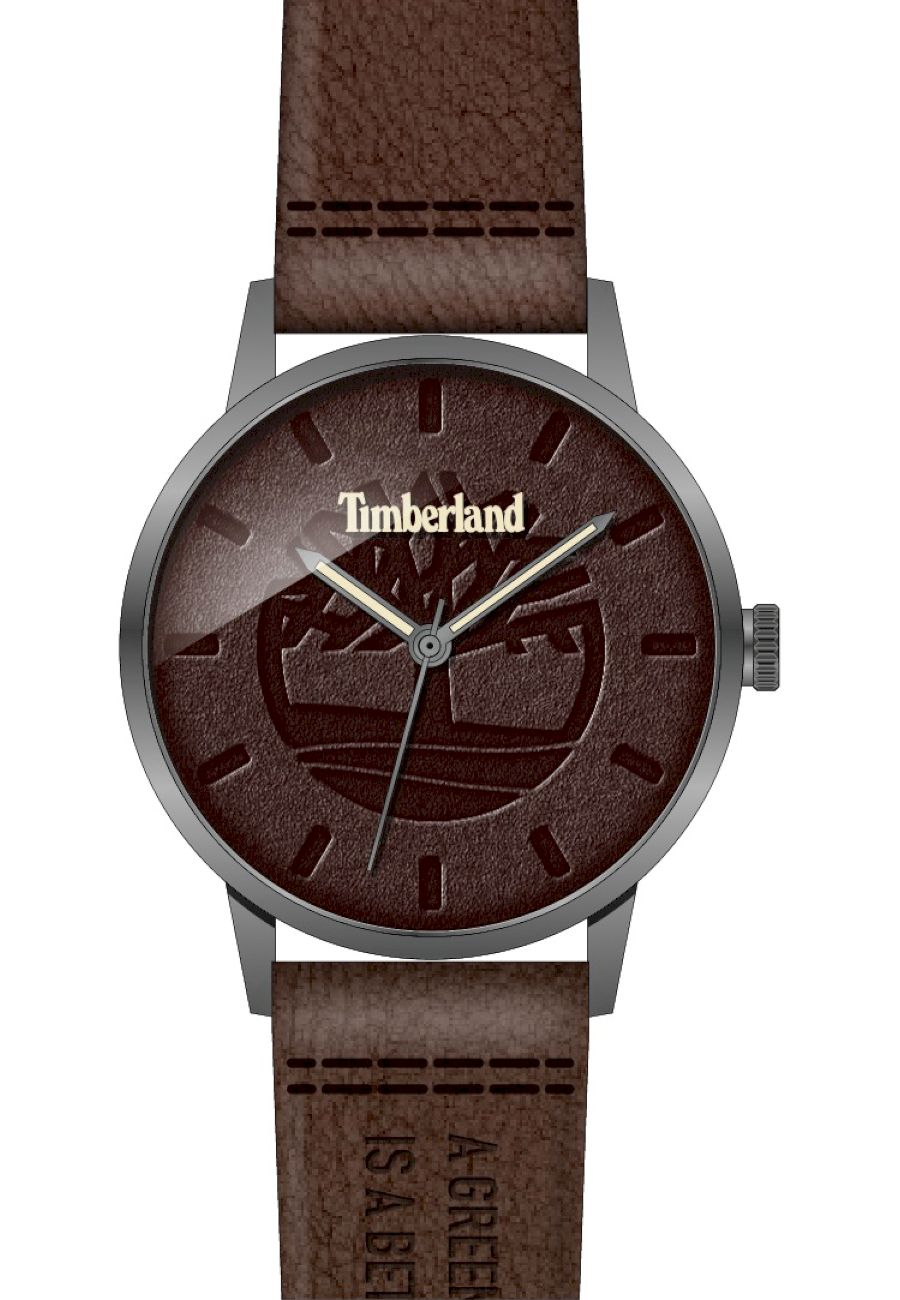 Ceas barbati, Timberland, Analog, 44mm, Otel inoxidabil/Piele, 3ATM, Maro