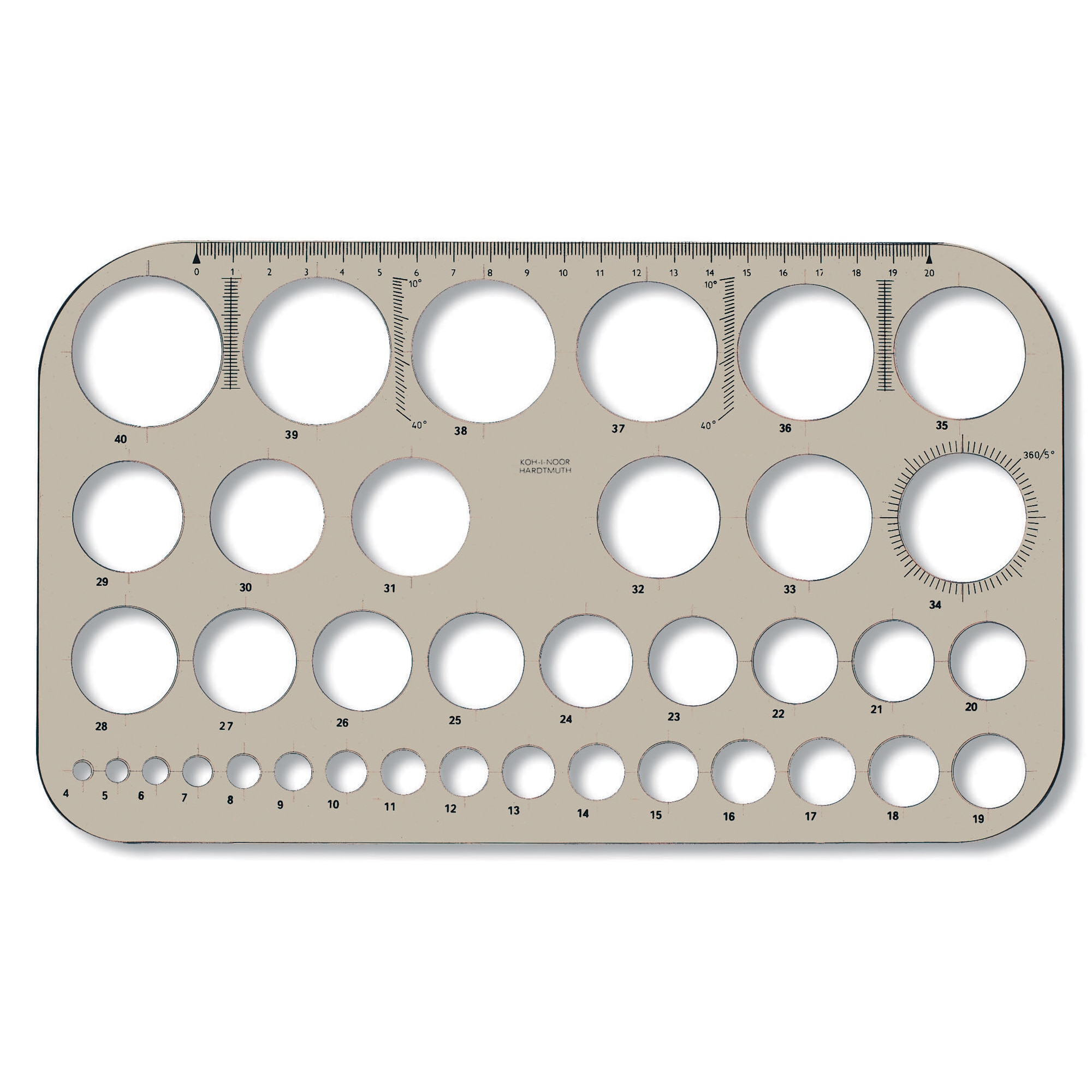 Sablon special cercuri Koh-I-Noor, 320 x 175mm