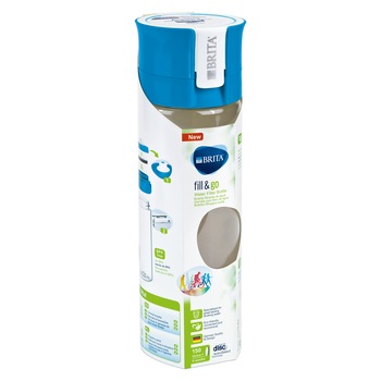 Sticla filtranta pentru apa Brita, model Fill&Go Vital albastra, 600 ml Sticla filtranta pentru apa Brita, model Fill&Go Vital albastra, 600 ml