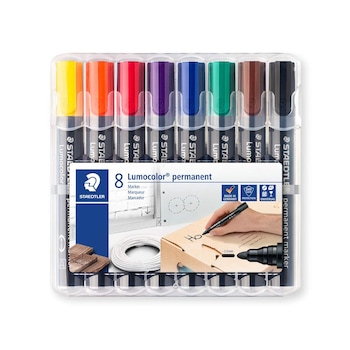 Set marker permanent Staedtler varf rotund 8 culori / set ST352WP8 Set marker permanent Staedtler varf rotund 8 culori / set ST352WP8