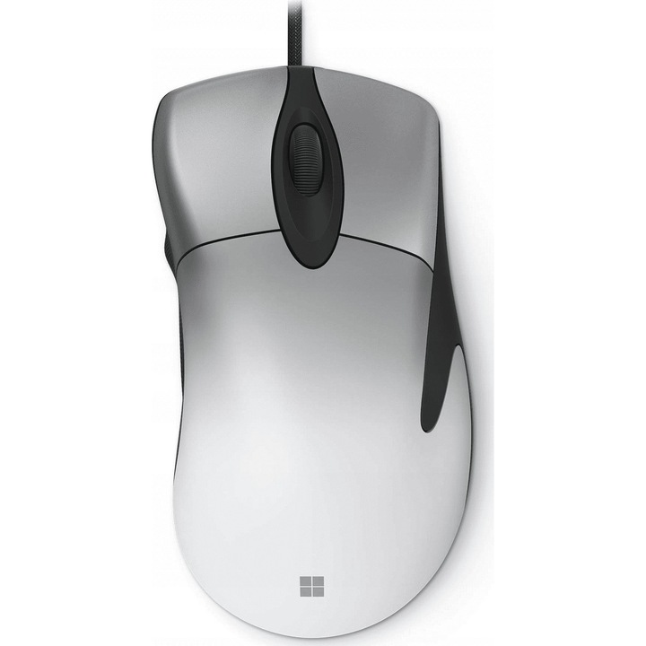 Мишка Microsoft Pro IntelliMouse-NGX-00002, Оптична, USB, С кабел, 16 000 DPI, 5 бутона, Черен / Бял
