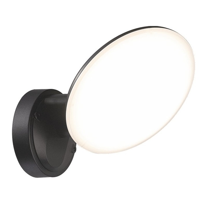 Klausen kültéri fali lámpa, Ossett 1 Black, KL121014, E27, IP44, 12W 4000K, fekete