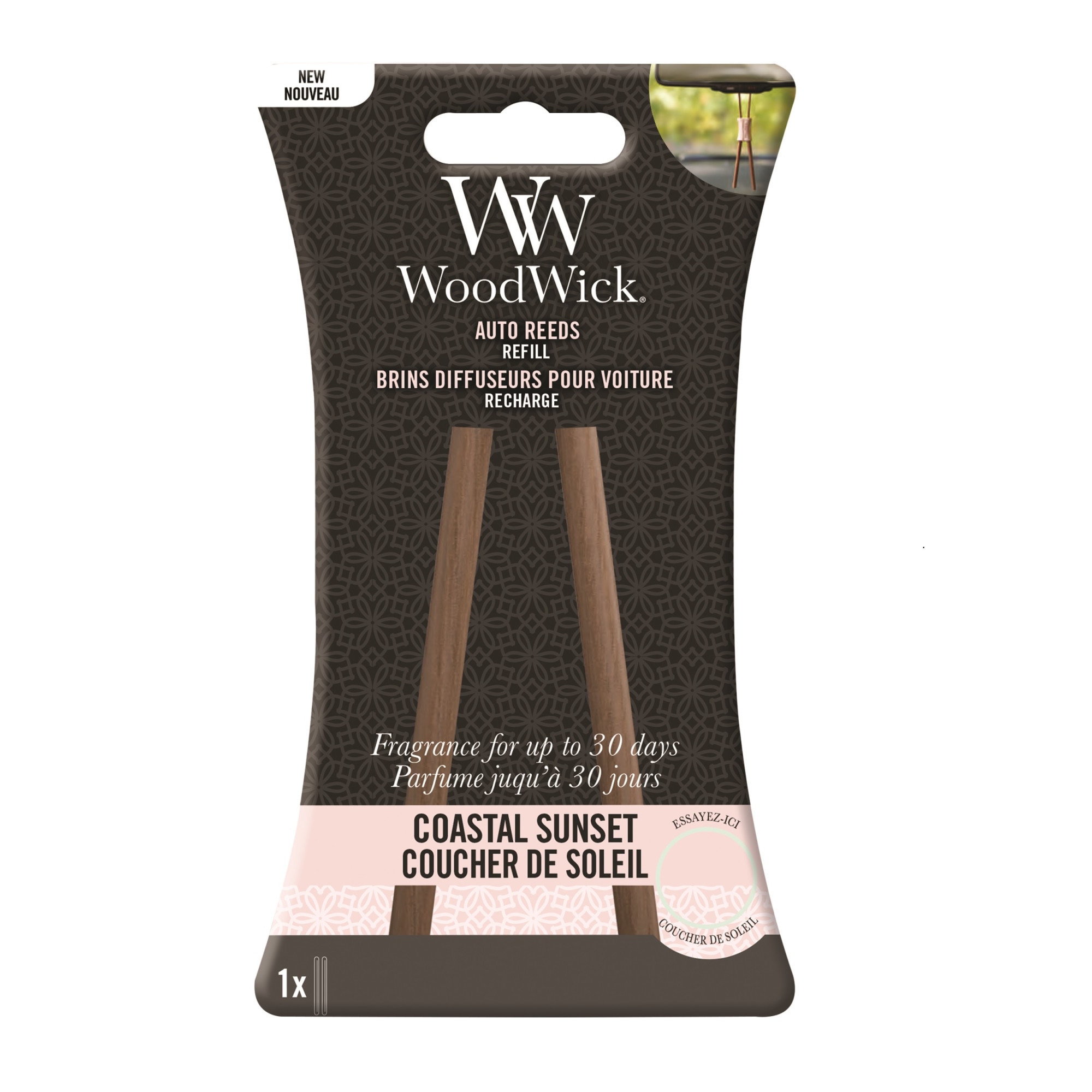 Rezerva Odorizant Auto Reed Coastal Sunset, Woodwick