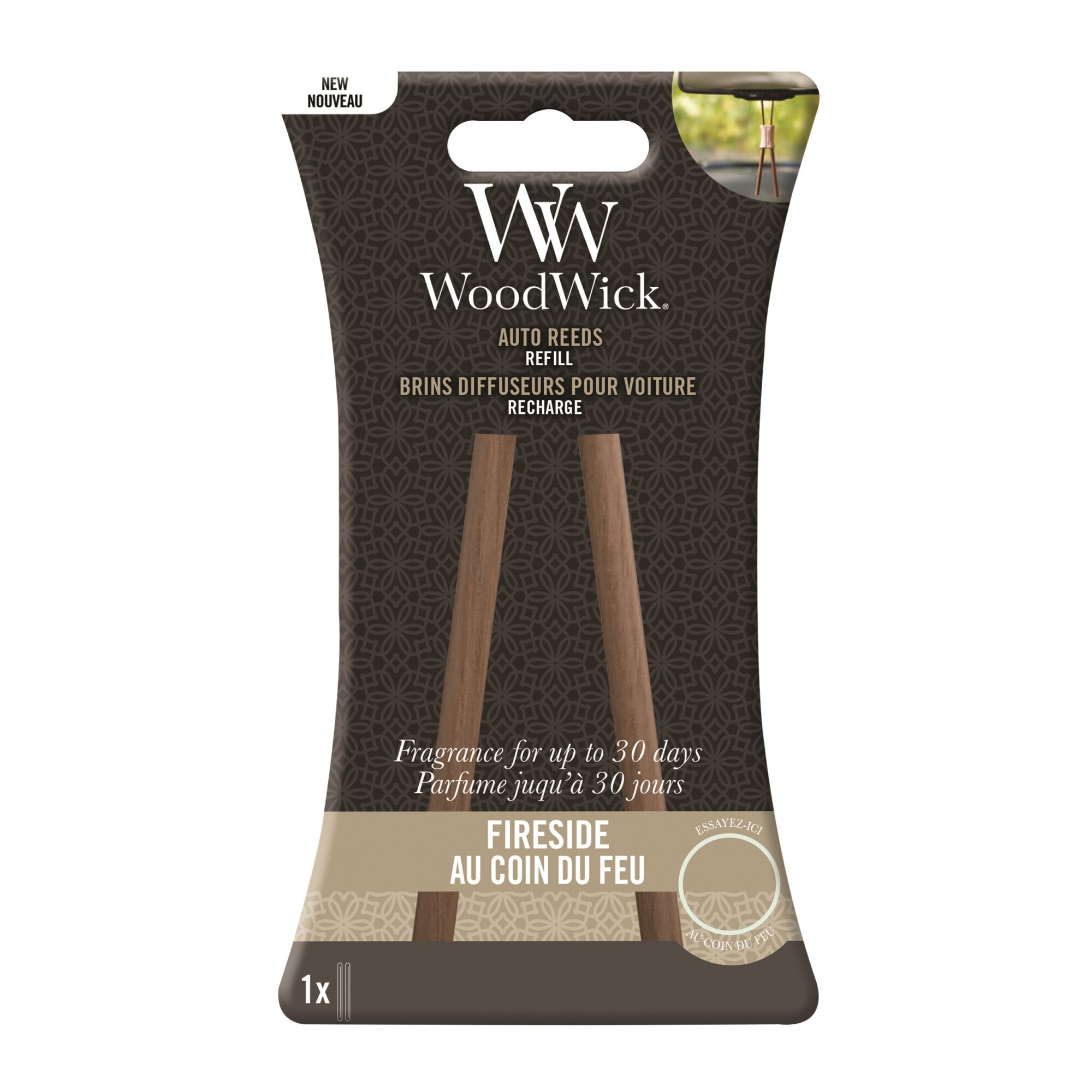 Woodwick Rezerva Odorizant Auto Fireside, Woodwick