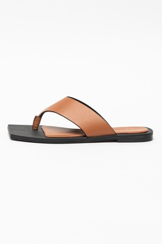 Gino Rossi, Papuci flip-flop de piele, Maro, 38 Gino Rossi, Papuci flip-flop de piele, Maro, 38