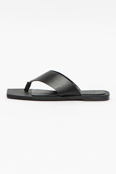 Gino Rossi, Papuci flip-flop din piele cu varf patrat Gino Rossi, Papuci flip-flop din piele cu varf patrat