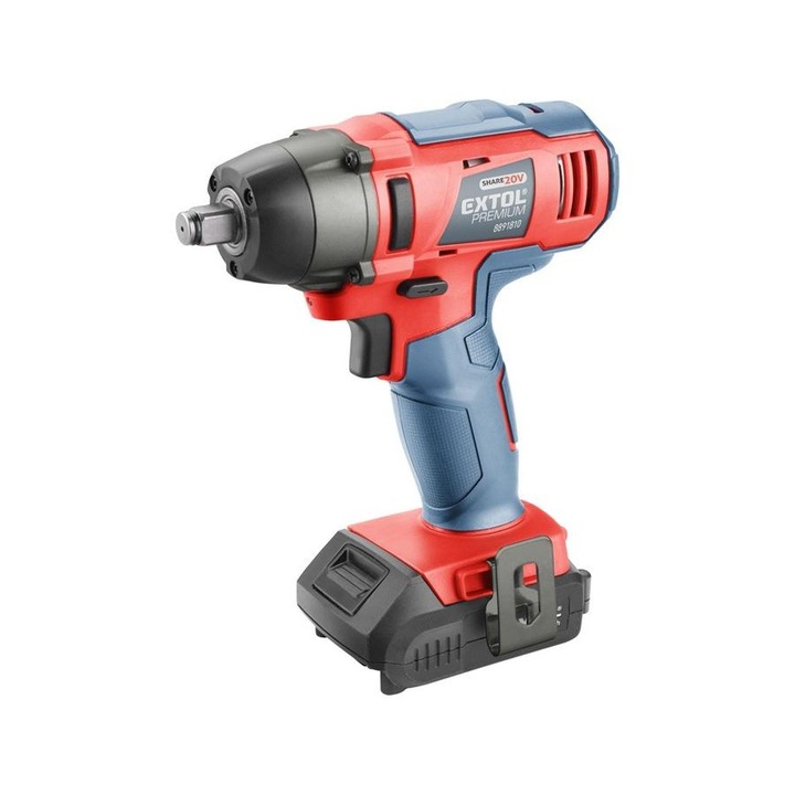 Masina de insurubat cu impact cu acumulator Extol 180 Nm 1/2" 20 V 2 Ah