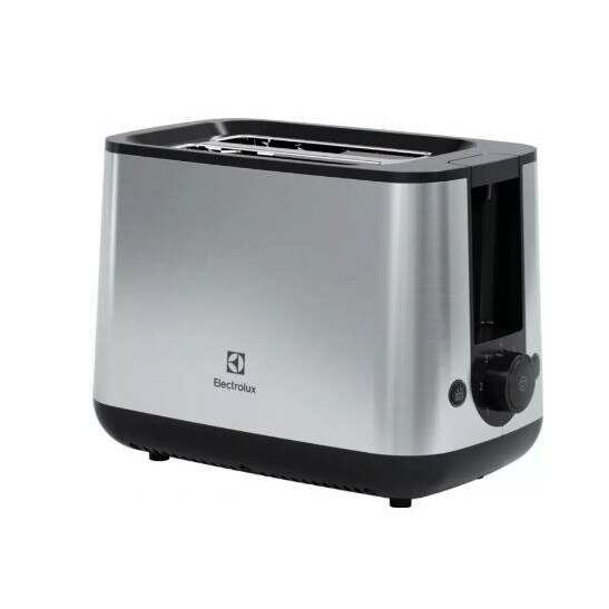 Prajitor de paine Electrolux E3T1-3ST, 800 W, 2 Felii, 7 setari pentru rumenire, Negru/Argintiu