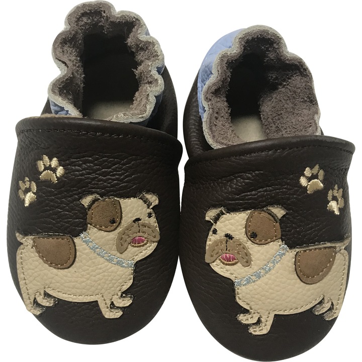 Botosei Rose et Chocolat din piele Dog