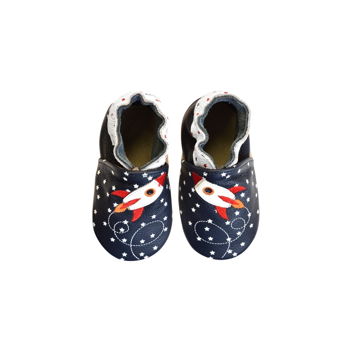 Botosei Rose et Chocolat din piele Rocket Star Navy