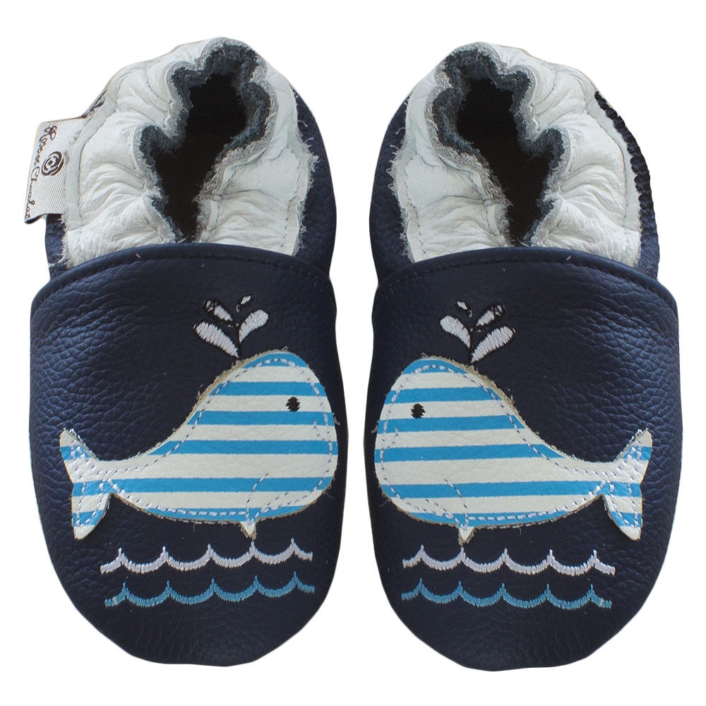 Botosei Rose et Chocolat din piele Happy Whale Navy
