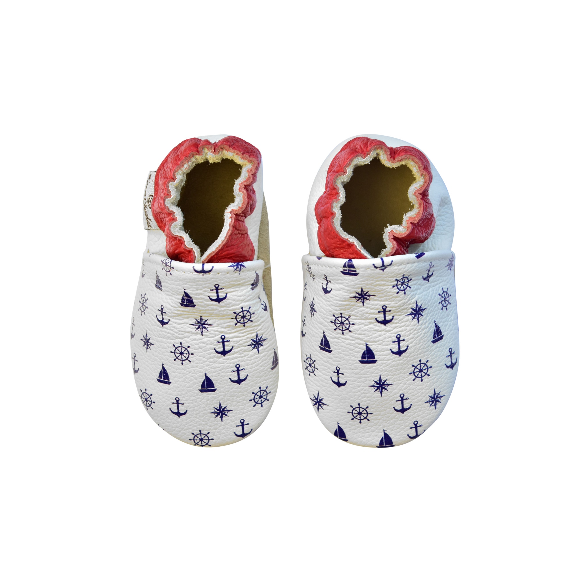 Botosei Rose et Chocolat din piele Nautical Print