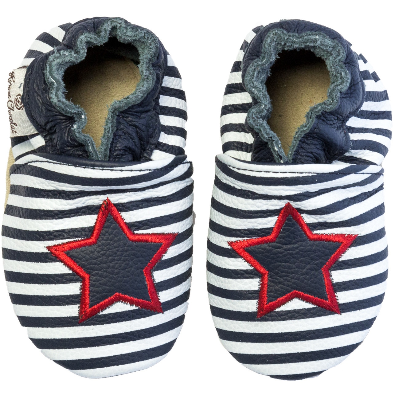 Botosei Rose et Chocolat din piele Star Stripe Navy