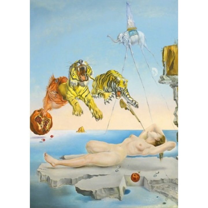 Vászonkép Printly, reprodukció Dali, Dream caused by the flight of a bee, 70 cm x 100 cm
