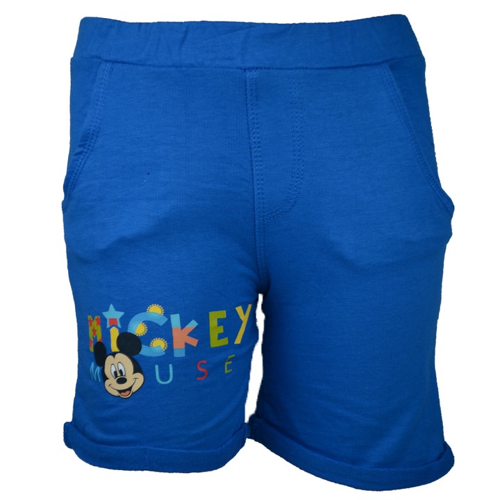 Pantaloni scurti pentru baieti E Plus M Mickey Mouse 882468_128 cm, Albastru 51995