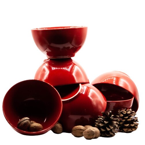 Set 6 boluri 600 ml , Cesiro, culoare Rosu Infocat