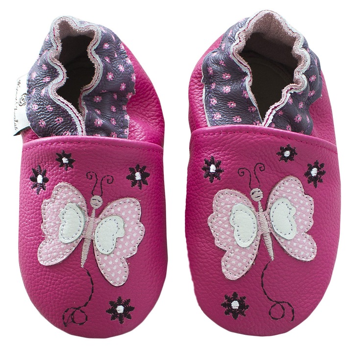 Botosei Rose et Chocolat din piele Butterfly