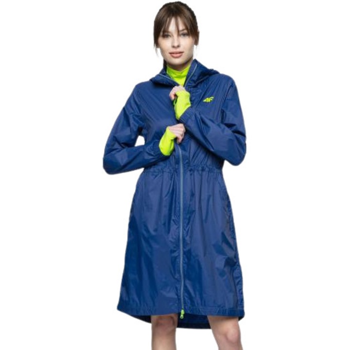 Светло дамско яке, 4F, регулируема талия, синьо, Син