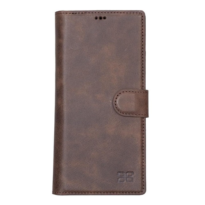 Husa pentru Samsung Galaxy Note 20 Ultra, Bouletta Magic Wallet, piele naturala 2 in 1, tip portofel, back cover, Tiguan brown