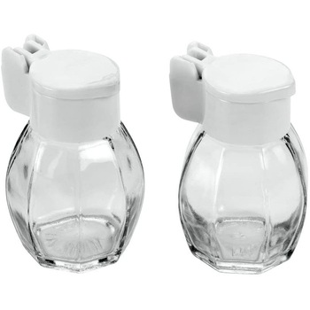 Set dozatoare sticla sare/piper capac plastic Set dozatoare sticla sare/piper capac plastic