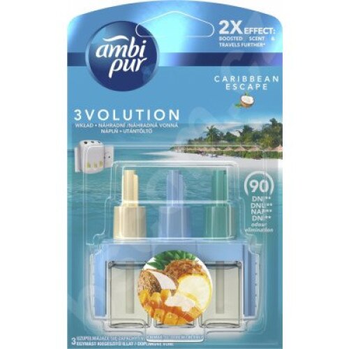 Rezerva aparat pentru camera electric Ambi Pur 3Volution Caribbean Excape, 20 ml