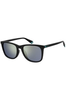 Polaroid, Ochelari de soare patrati polarizati, Negru, 55-20-140 Standard Polaroid, Ochelari de soare patrati polarizati, Negru, 55-20-140 Standard