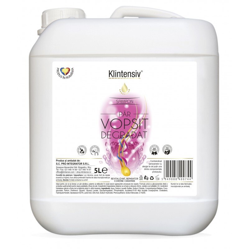 Sampon pentru par vopsit, 5 litri - Klintensiv