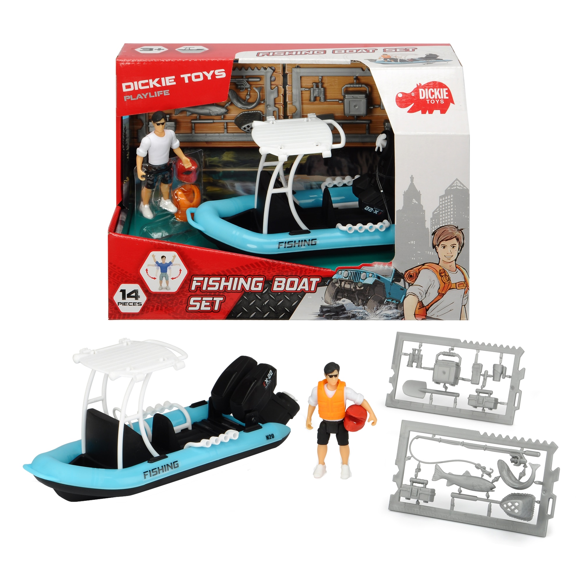 Barca Dickie Toys - Playlife, Fishing boat, 20 cm