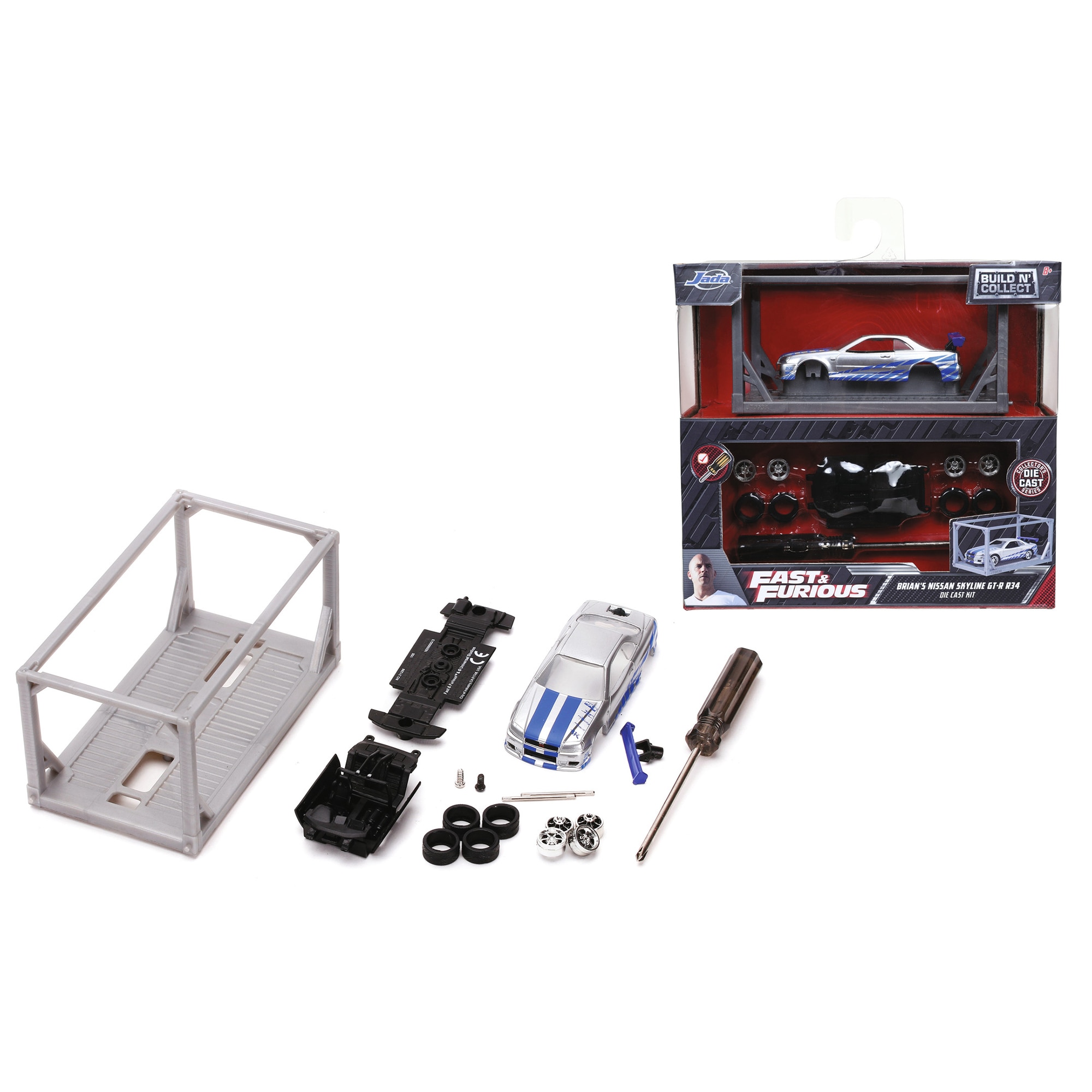 Masinuta diecast Jada Toys - Build and Collect, Fast & Furios, 2002 Nissan 1:55