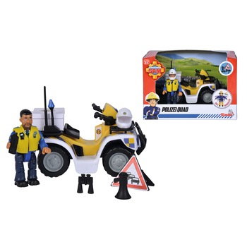 Set de joaca Fireman Sam - Sam Police Quad Set de joaca Fireman Sam - Sam Police Quad