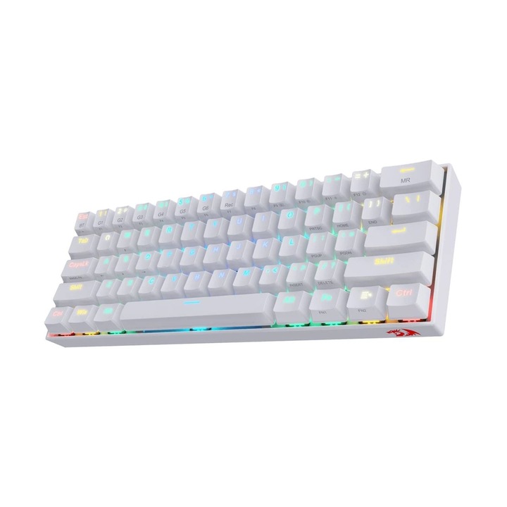 Клавиатура Gaming Redragon Draconic K530 RGB, Механична, 5.0 bluetooth, Brown switches, USB type-C, White