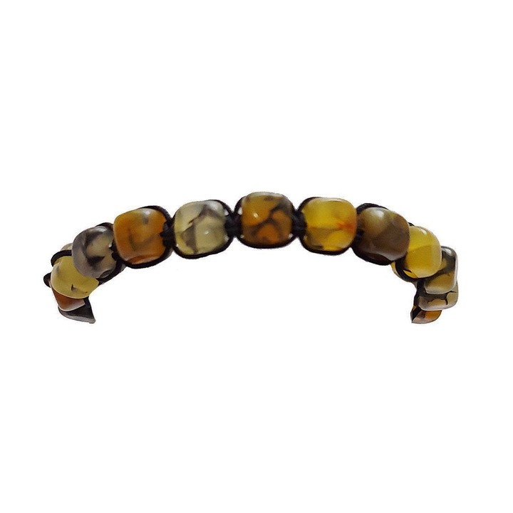 Állítható zsinór karkötő, Yellow Stone, A4B130