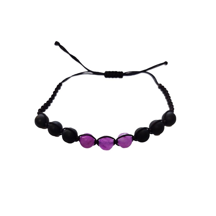 Bratara cu snur ajustabil, Mov, A4B125