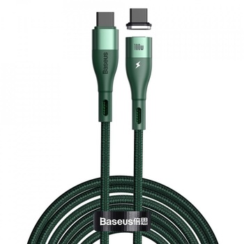 Cablu magnetic Baseus Zinc USB Type C - Type C, Power Delivery 100W 1.5m green (CATLXC-01) Cablu magnetic Baseus Zinc USB Type C - Type C, Power Delivery 100W 1.5m green (CATLXC-01)