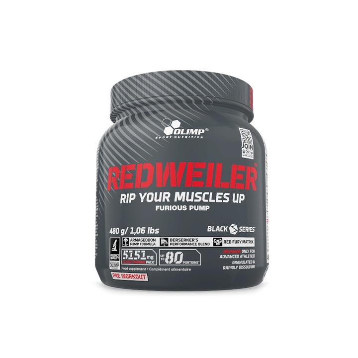 Добавка Pre Workout, Olimp, Redweiler Евкалипт с мента, 0,480 кг